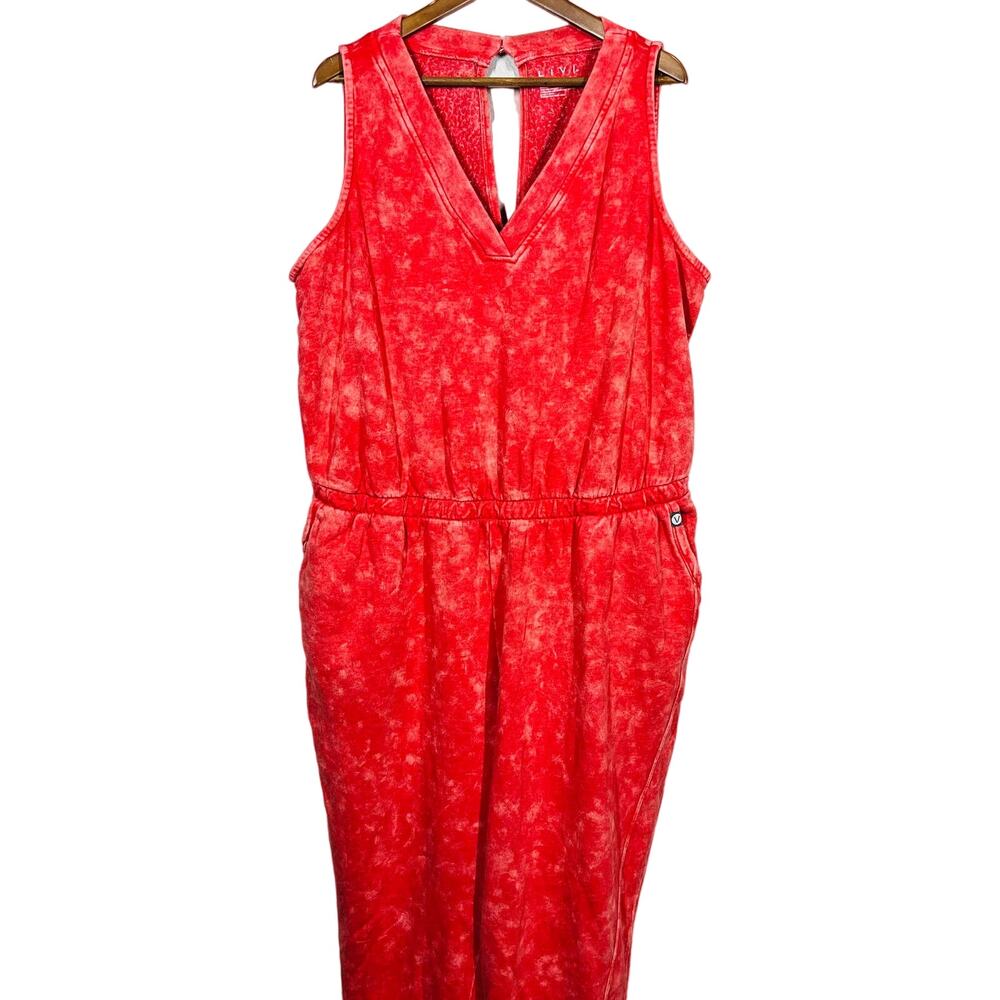 NEW! Lane Bryant Livi Activewear Jumpsuit Romper Sleeveless Salmon - 22/24